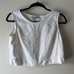 Rare Elizabeth Suzann Woven Textured Linen Petra Top XS